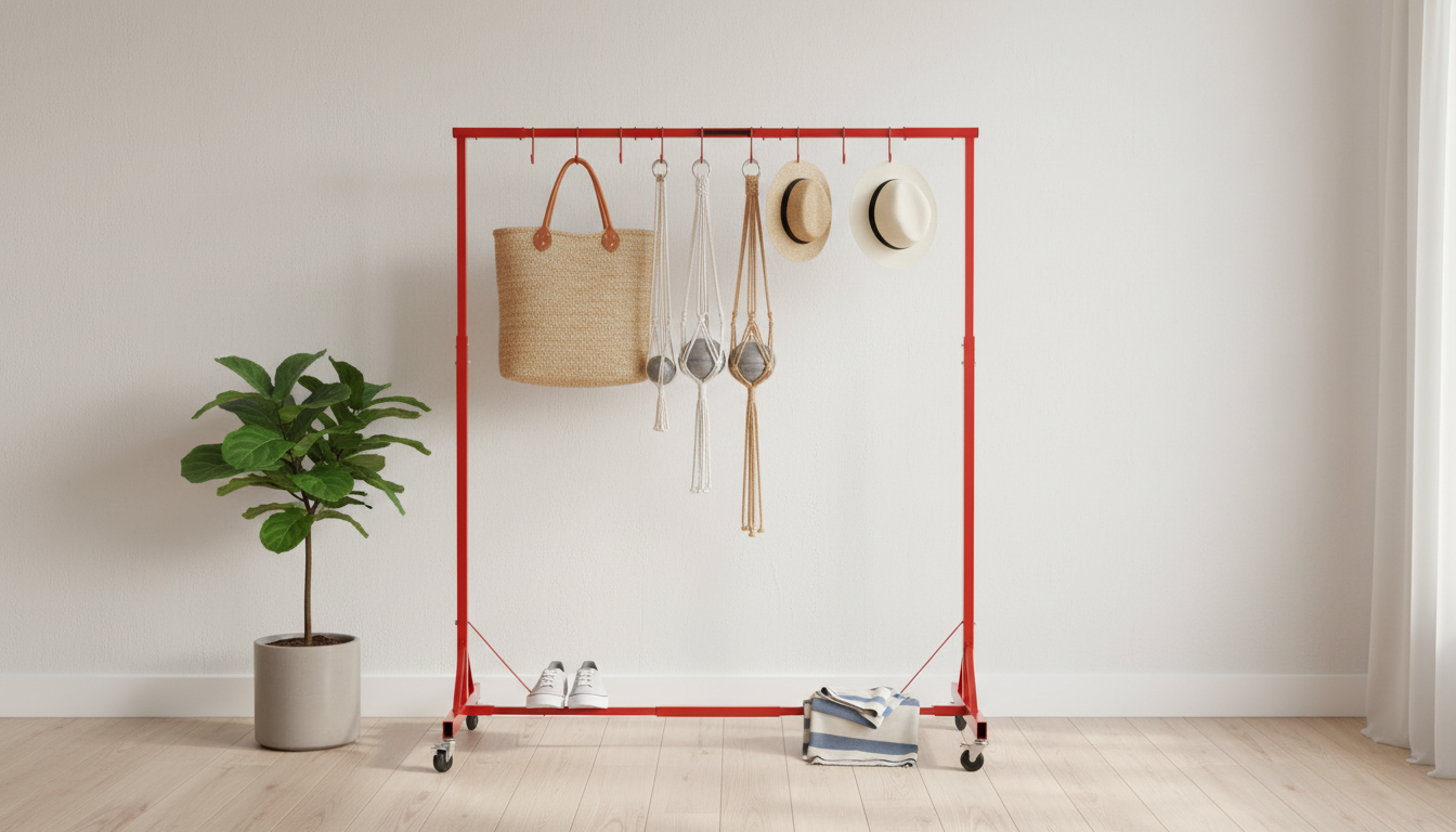 Adjustable Hook Auto Paint Drying Rack on Swivel Wheels