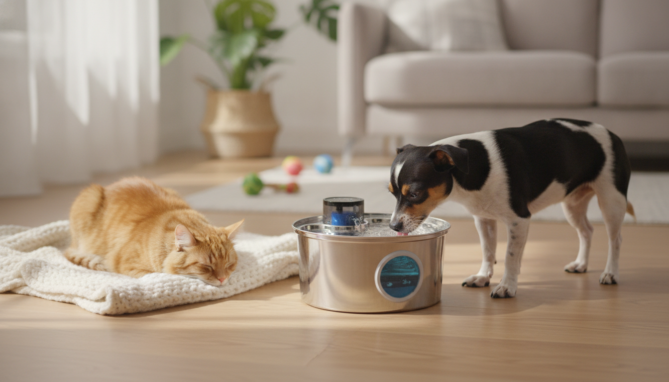 Cordless 3L Stainless Pet Fountain: Quiet, Fresh Water