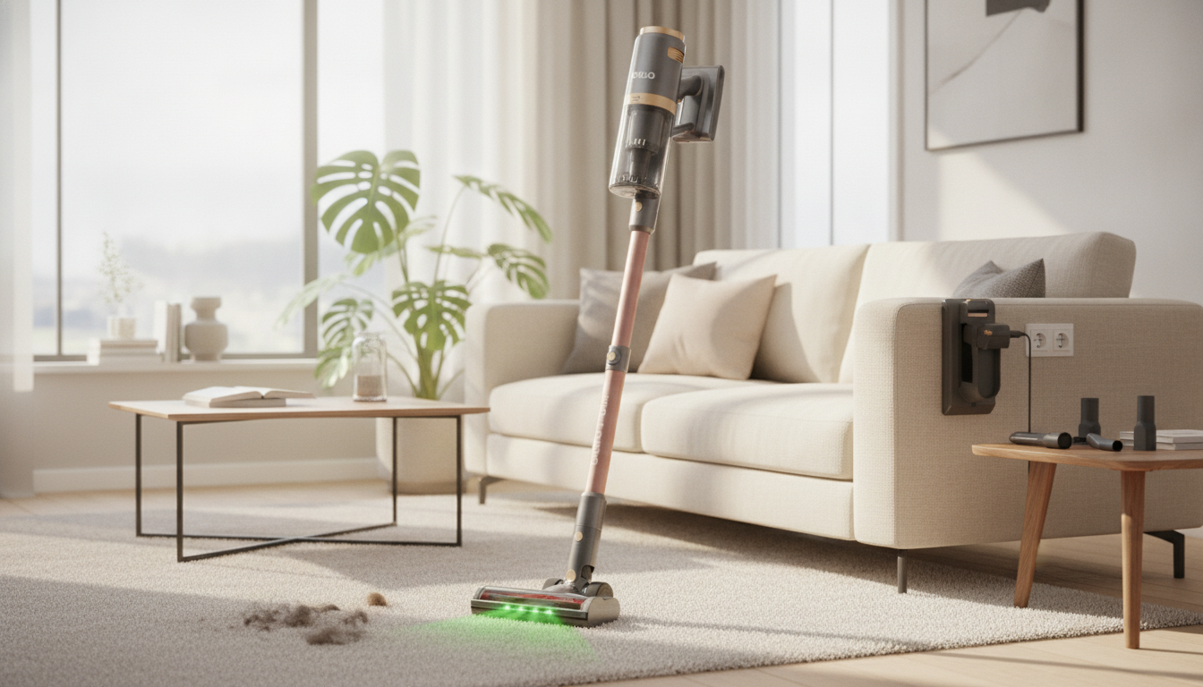 Cordless Stick Vacuum with Display: Anti-Tangle, 60 Min