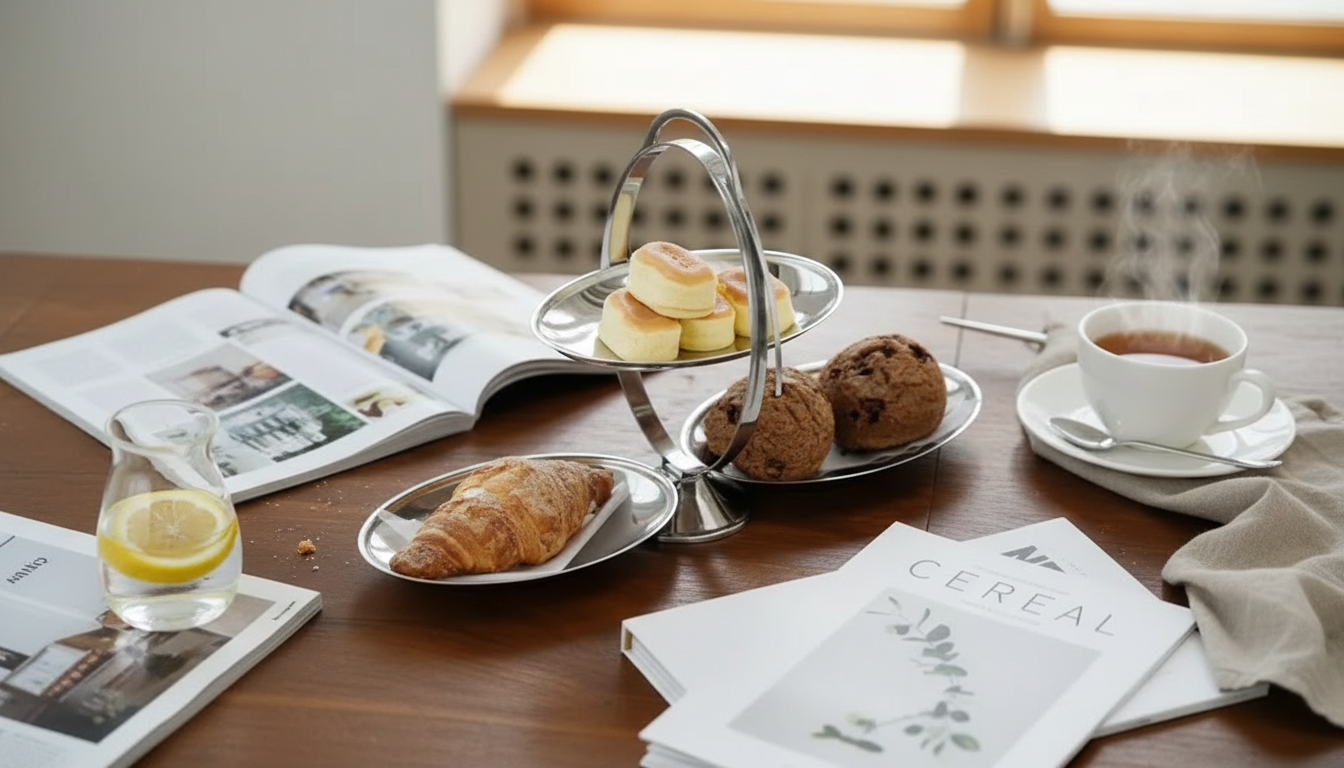 Fold-Flat Nordic 3-Tier Dessert Stand with Handle